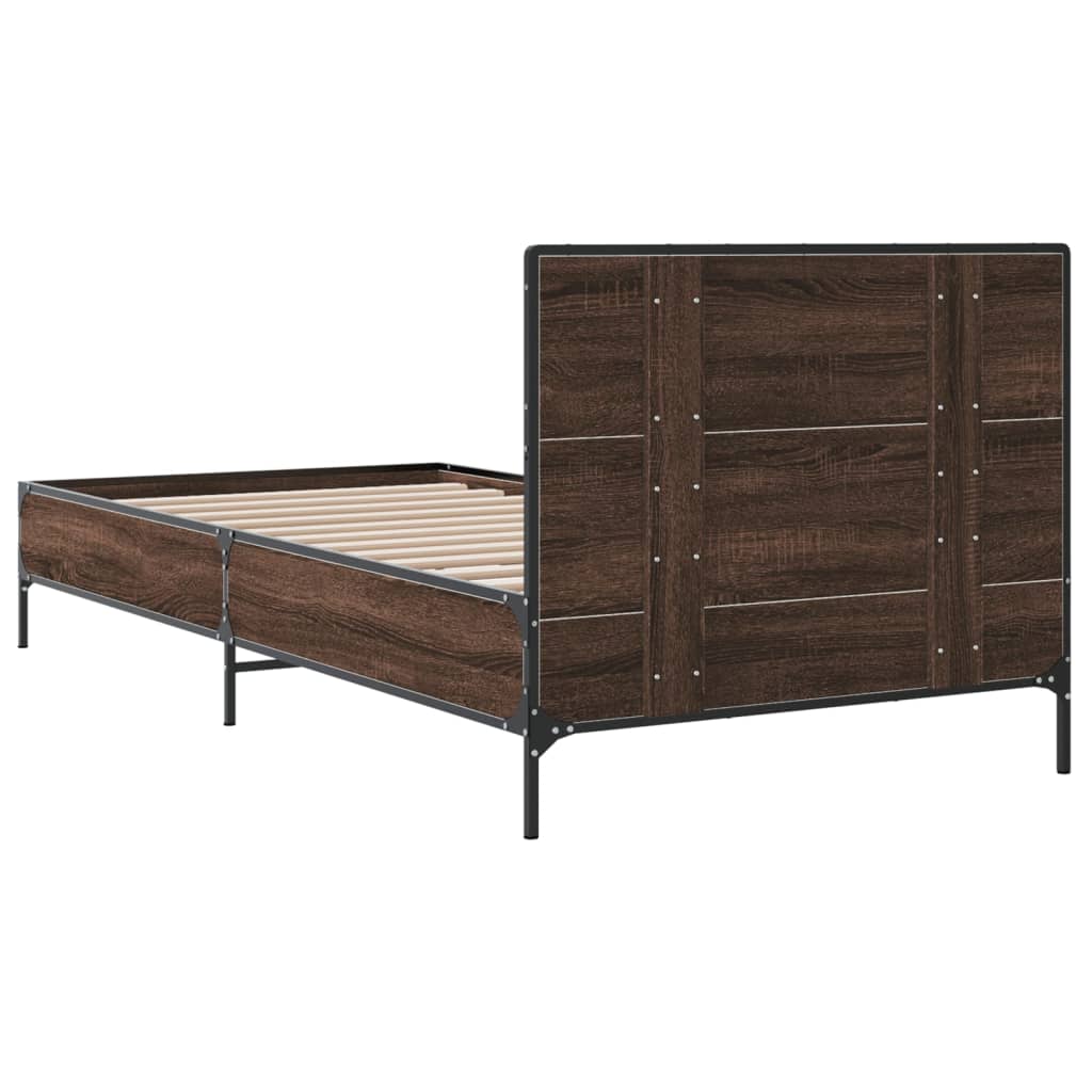 Cadre de lit sans matelas chêne marron 90x200 cm