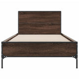 Cadre de lit sans matelas chêne marron 100x200 cm