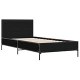 Cadre de lit sans matelas noir 75x190 cm