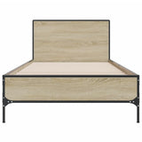 Bed frame without mattress sonoma oak 75x190 cm