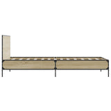 Bed frame without mattress sonoma oak 75x190 cm