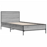 Bed frame without mattress sonoma gray 75x190 cm