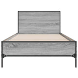 Bed frame without mattress sonoma gray 75x190 cm