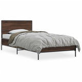 Cadre de lit sans matelas chêne marron 75x190 cm