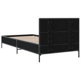 Cadre de lit sans matelas noir 90x190 cm