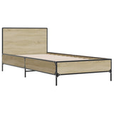 Cadre de lit sans matelas chêne sonoma 90x190 cm