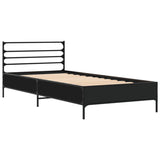 Cadre de lit sans matelas noir 90x200 cm