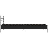 Cadre de lit sans matelas noir 90x200 cm