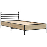 Cadre de lit sans matelas chêne sonoma 100x200 cm