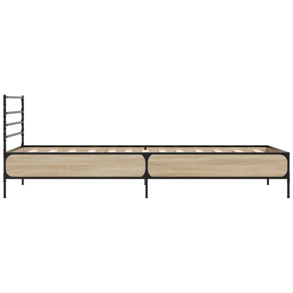 Cadre de lit sans matelas chêne sonoma 100x200 cm