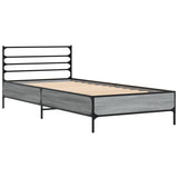 Bed frame without mattress sonoma gray 100x200 cm