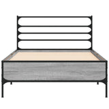 Cadre de lit sans matelas sonoma gris 100x200 cm