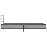 Bed frame without mattress sonoma gray 100x200 cm