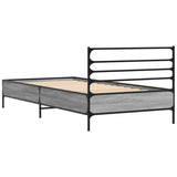 Bed frame without mattress sonoma gray 100x200 cm