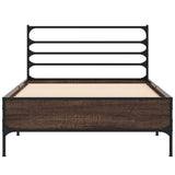 Cadre de lit sans matelas chêne marron 100x200 cm