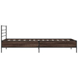 Cadre de lit sans matelas chêne marron 100x200 cm