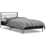 Cadre de lit sans matelas noir 75x190 cm