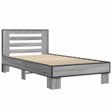 Bed frame without mattress sonoma gray 100x200 cm