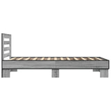 Bed frame without mattress sonoma gray 100x200 cm