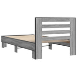 Bed frame without mattress sonoma gray 100x200 cm