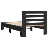 Cadre de lit sans matelas noir 75x190 cm