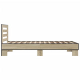 Bed frame without mattress sonoma oak 75x190 cm