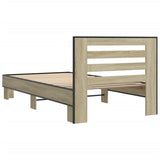 Bed frame without mattress sonoma oak 75x190 cm