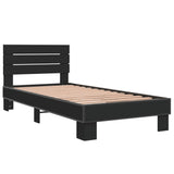 Bed frame without mattress black 100x200 cm