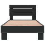 Bed frame without mattress black 100x200 cm