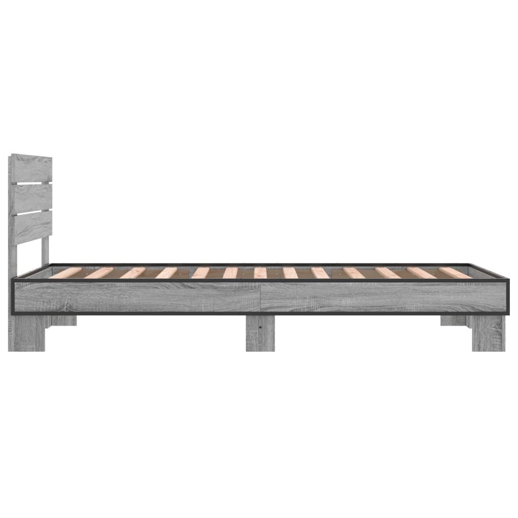 Bettgestell ohne Matratze Sonomagrau 100x200 cm