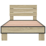 Bed frame without mattress sonoma oak 90x200 cm