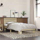 Bed frame without mattress sonoma oak 90x200 cm