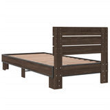 Cadre de lit sans matelas chêne marron 90x200 cm