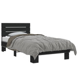 Bed frame without mattress black 75x190 cm