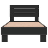 Bed frame without mattress black 75x190 cm