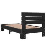 Cadre de lit sans matelas noir 75x190 cm