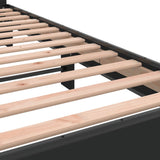 Bed frame without mattress black 75x190 cm