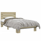 Cadre de lit sans matelas chêne sonoma 75x190 cm