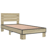 Bed frame without mattress sonoma oak 75x190 cm