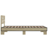 Bed frame without mattress sonoma oak 75x190 cm