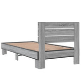 Bed frame without mattress sonoma gray 75x190 cm