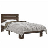 Cadre de lit sans matelas chêne marron 75x190 cm