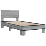 Bed frame without mattress sonoma gray 75x190 cm