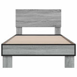 Cadre de lit sans matelas sonoma gris 75x190 cm