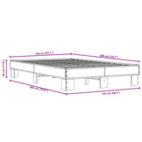 Bettgestell ohne Matratze Sonomagrau 140x200 cm