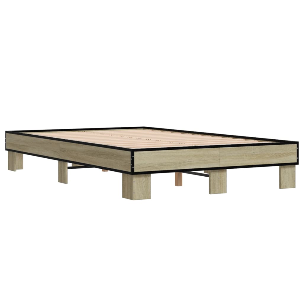 Bed frame without mattress sonoma oak 120x200 cm