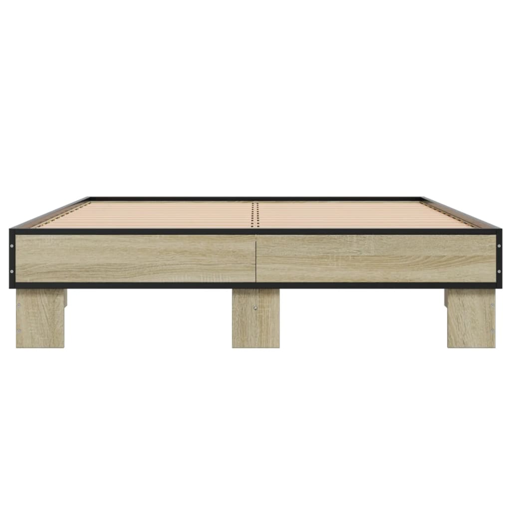 Bed frame without mattress sonoma oak 120x200 cm