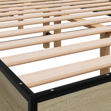 Bed frame without mattress sonoma oak 120x200 cm