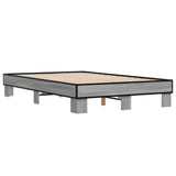 Bed frame without mattress sonoma gray 120x200 cm