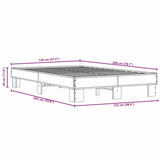 Bettgestell ohne Matratze Sonomagrau 120x200 cm